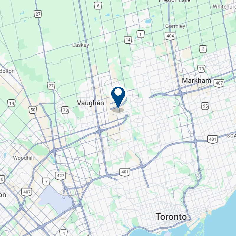 Map of OE Utility Services Greater Toronto Area yard in Vaughan