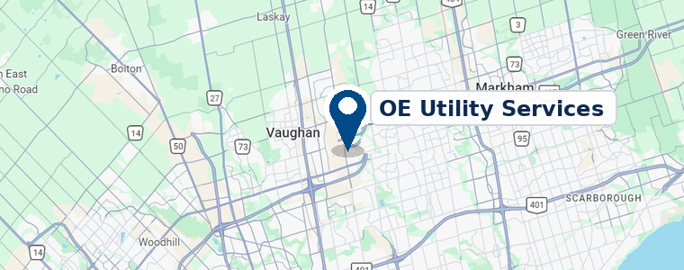 Map of OE Utility Services yard in Vaughan